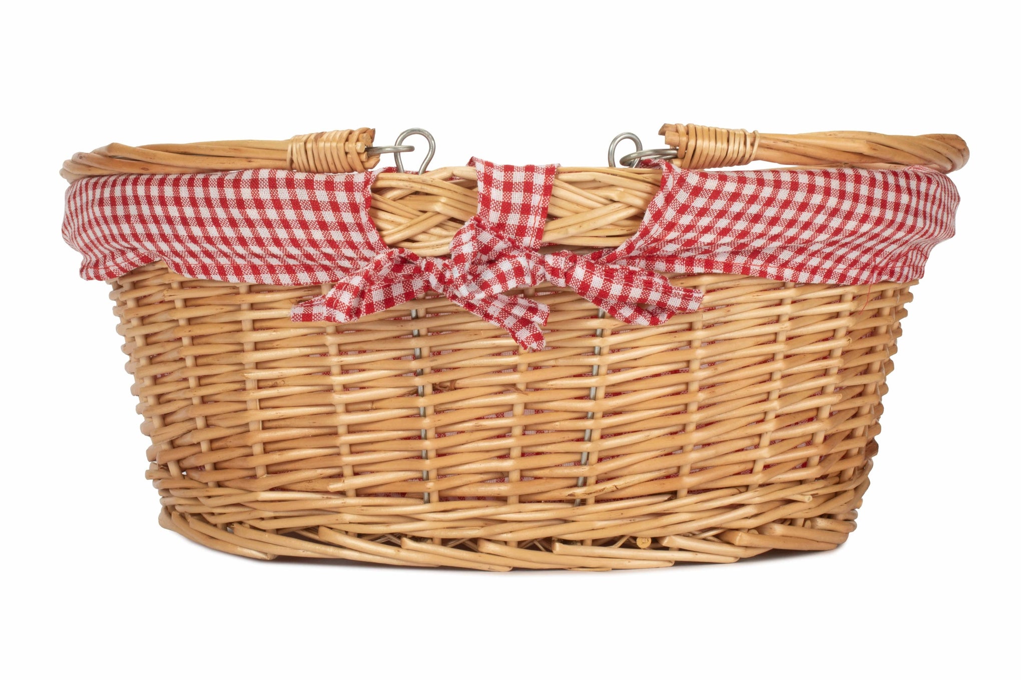 Large Swing Handle Shopper With Red & White Checked Lining