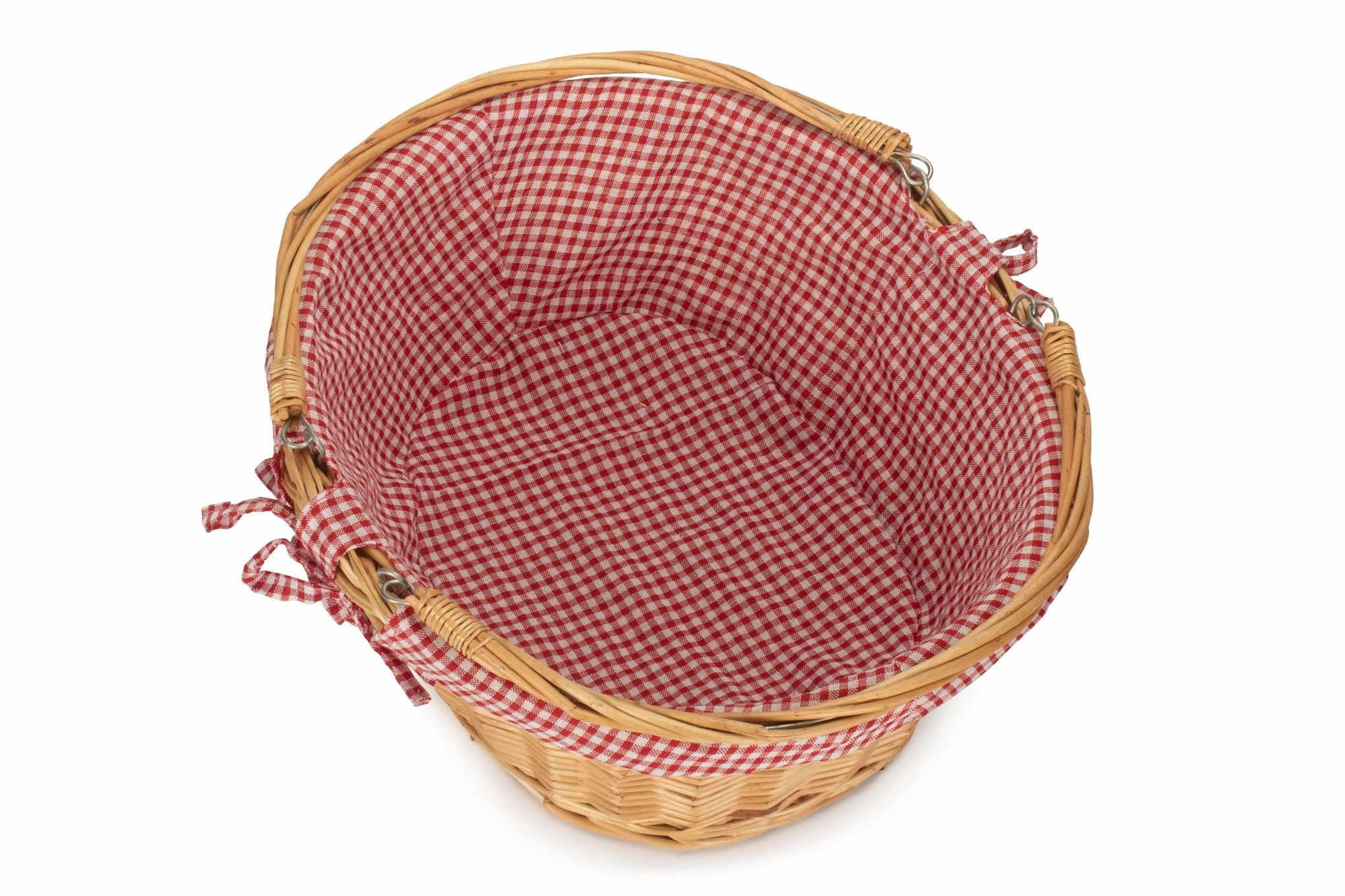 Large Swing Handle Shopper With Red & White Checked Lining