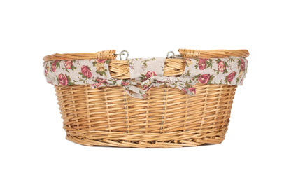Large Swing Handle Shopper With Garden Rose Lining
