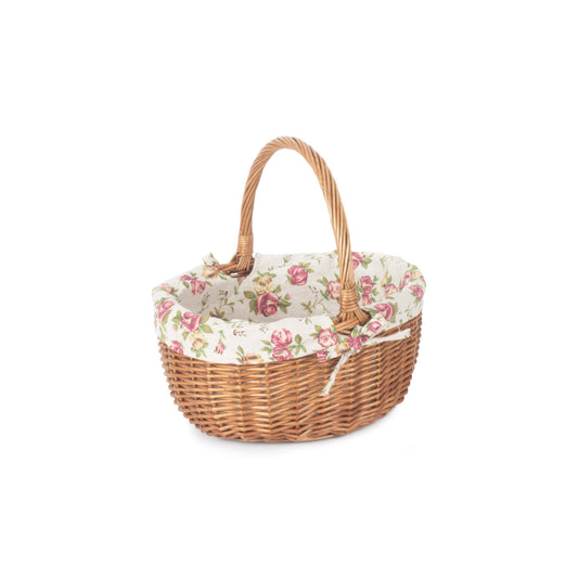 Double Steamed Oval Shopper With Garden Rose Lining