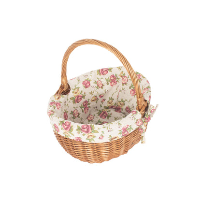 Double Steamed Oval Shopper With Garden Rose Lining