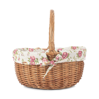 Double Steamed Oval Shopper With Garden Rose Lining