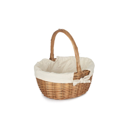 Double Steamed Oval Shopper With White Lining