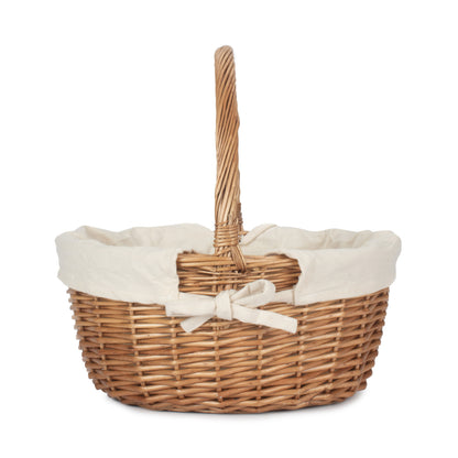 Double Steamed Oval Shopper With White Lining