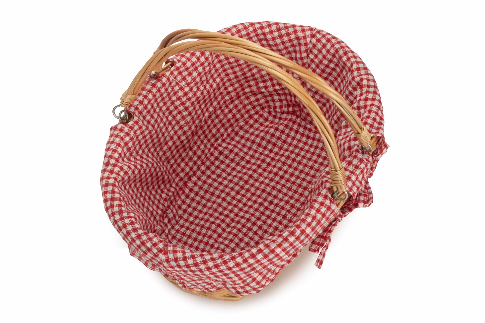 Medium Swing Handle Shopper With Red & White Checked Lining
