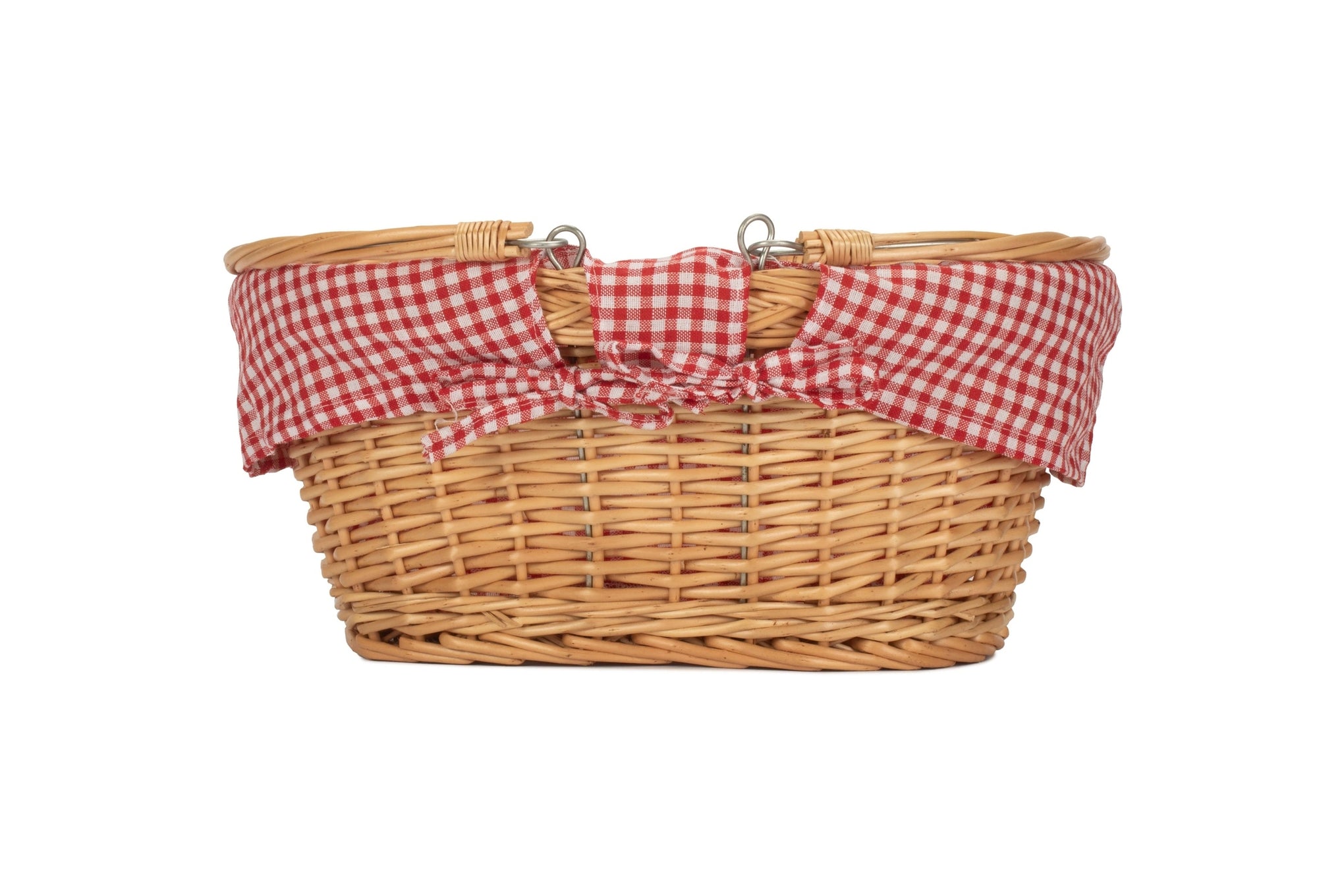 Medium Swing Handle Shopper With Red & White Checked Lining