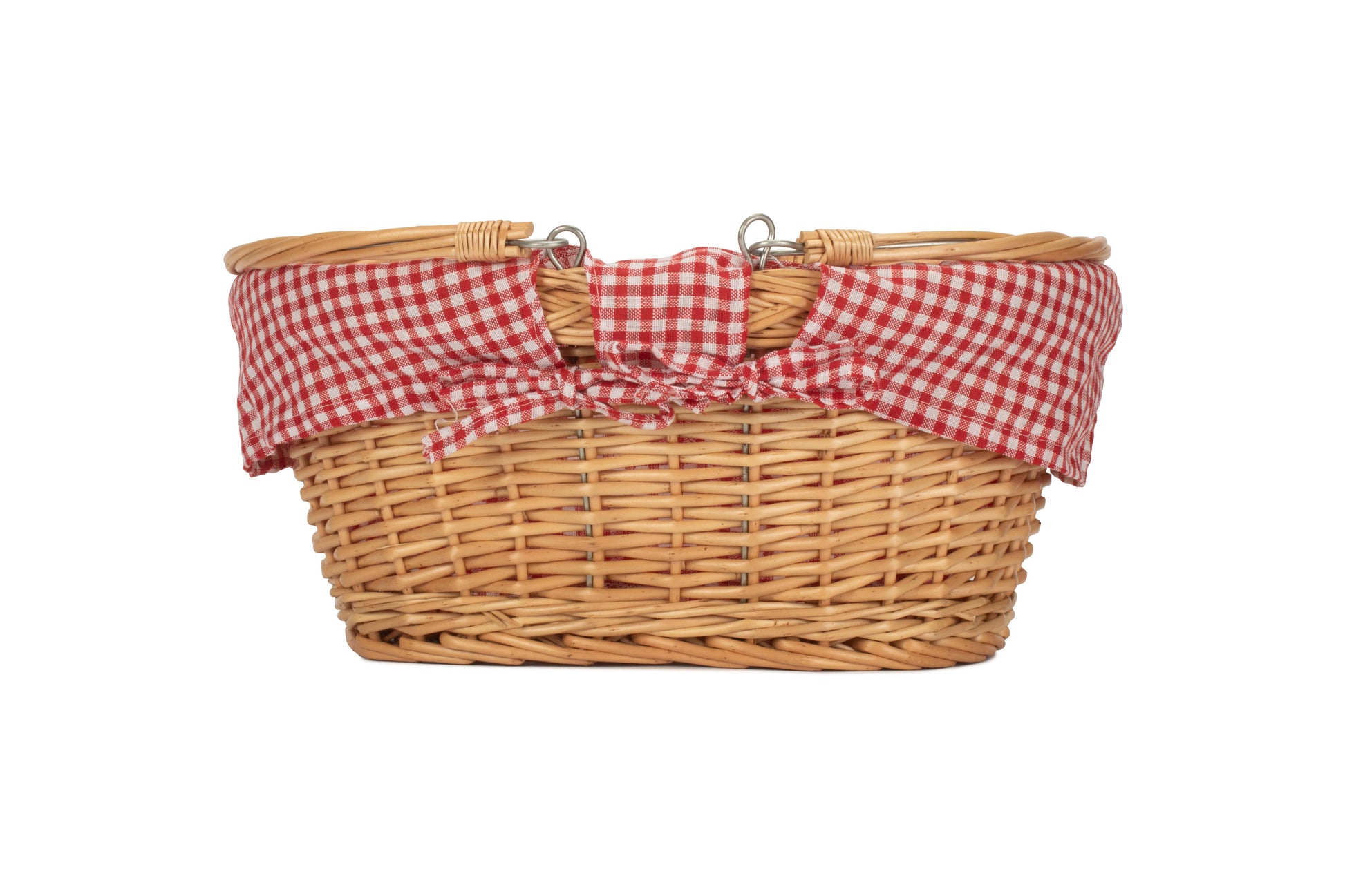 Medium Swing Handle Shopper With Red & White Checked Lining