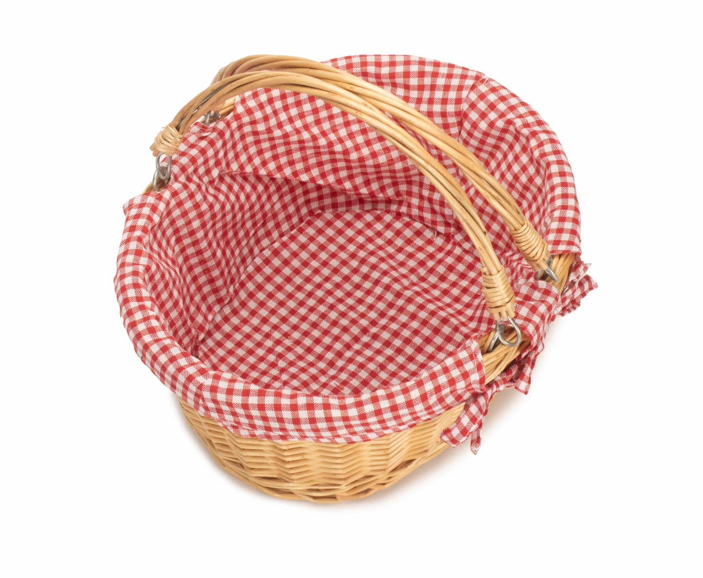 Small Swing Handle Shopper With Red & White Checked Lining