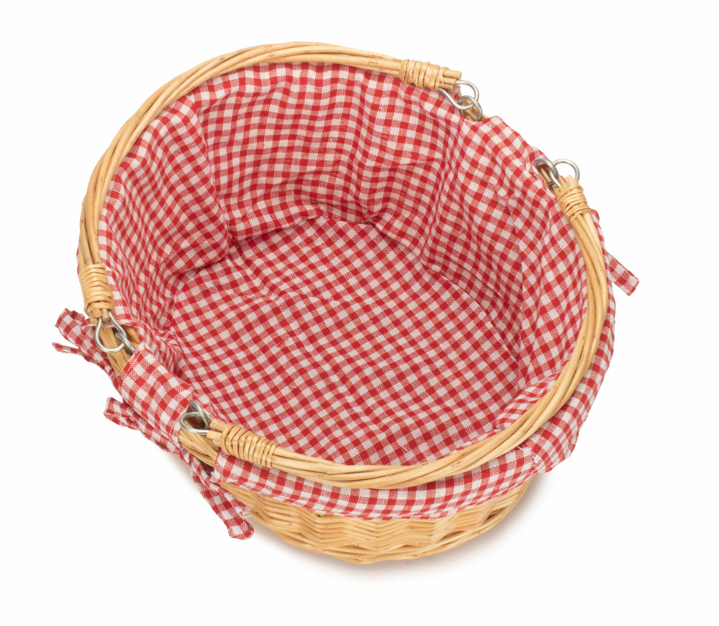 Small Swing Handle Shopper With Red & White Checked Lining