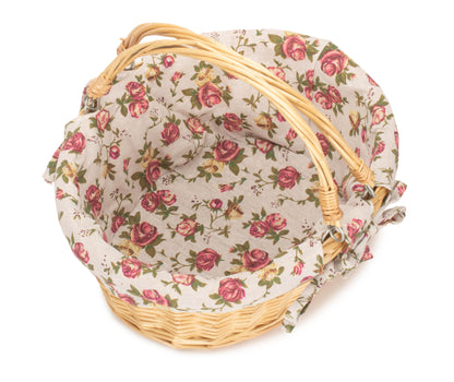 Small Swing Handle Shopper With Garden Rose Lining