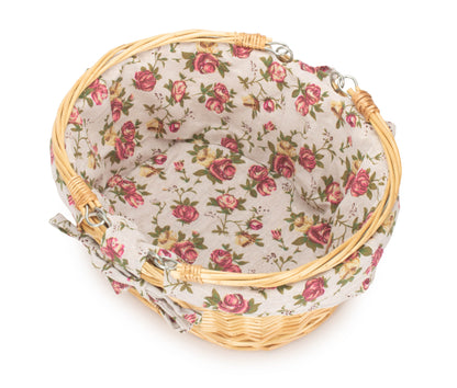 Small Swing Handle Shopper With Garden Rose Lining