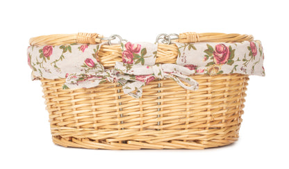 Small Swing Handle Shopper With Garden Rose Lining