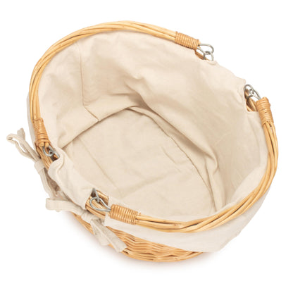 Small Swing Handled Shopper Basket with White Lining