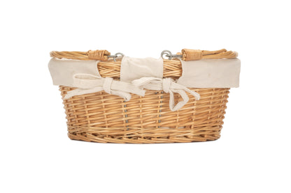Small Swing Handled Shopper Basket with White Lining