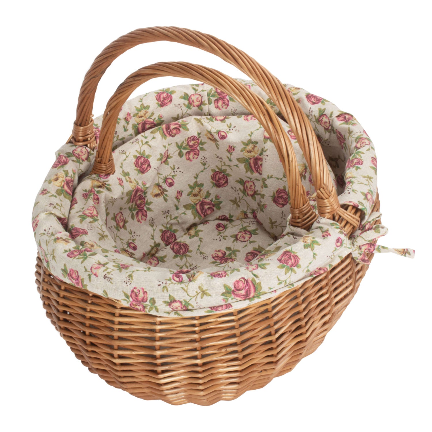 Deluxe Shopper With Garden Rose Lining Set 2