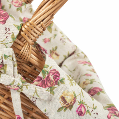 Deluxe Butcher's Basket With Garden Rose Lining