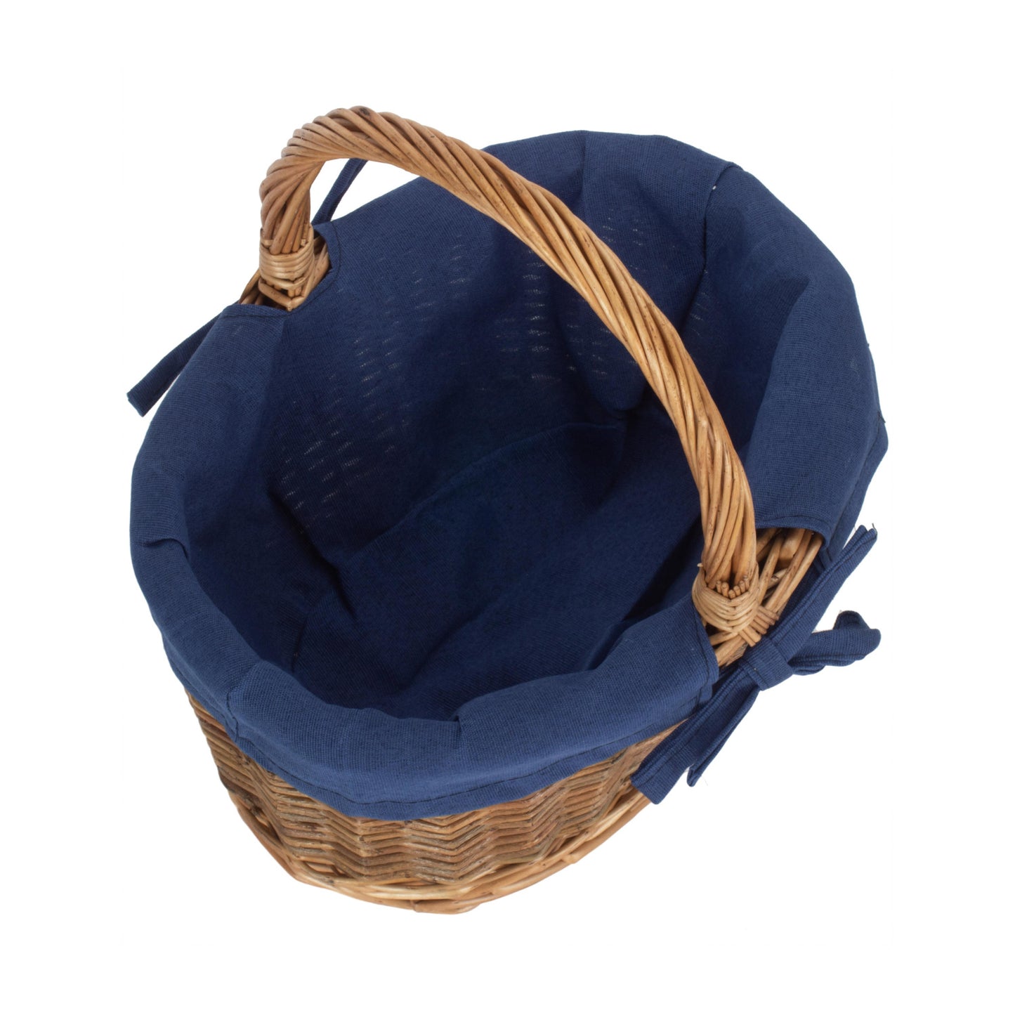 Child's Country Oval Shopper With Navy Blue Lining