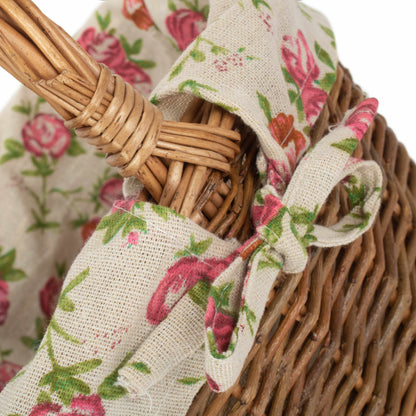 Child's Country Oval Shopper With Garden Rose Lining