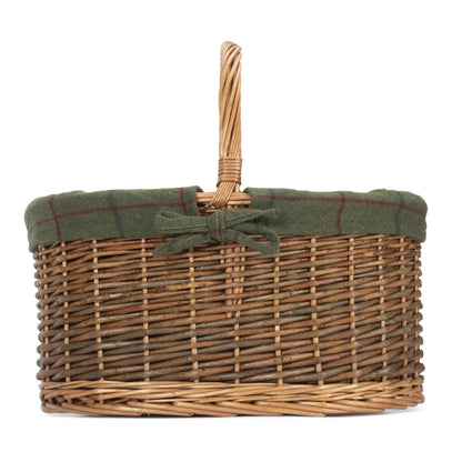 Country Oval Shopper With Green Tweed Lining