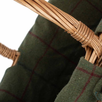 Country Oval Shopper With Green Tweed Lining