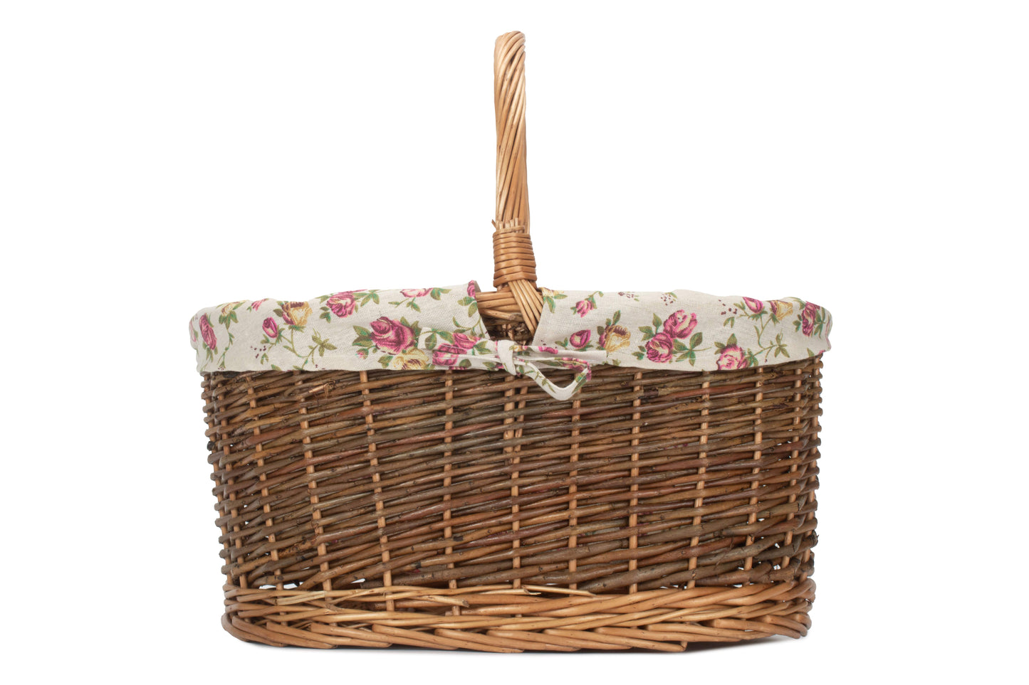 Country Oval Shopper With Garden Rose Lining