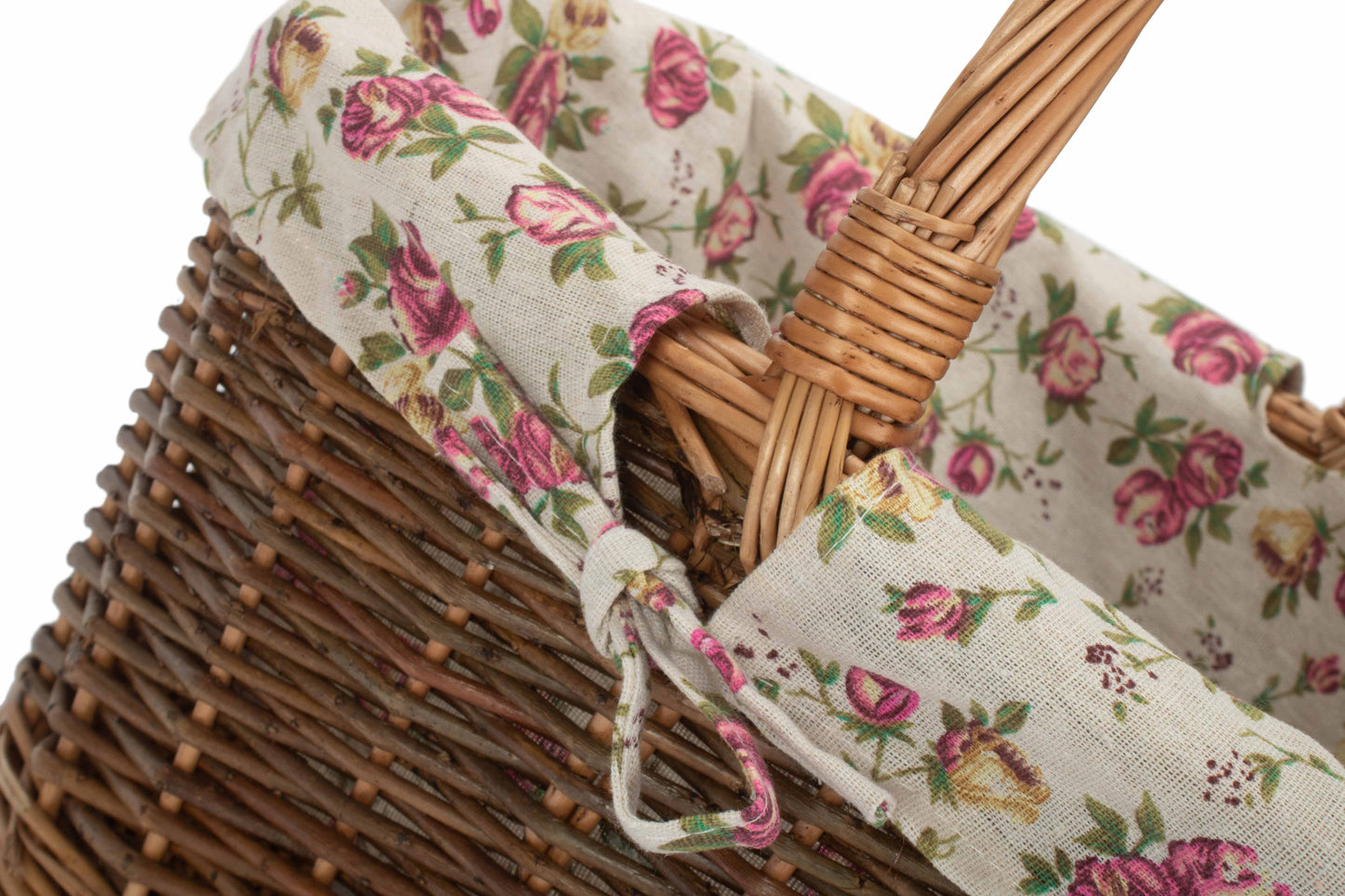 Country Oval Shopper With Garden Rose Lining