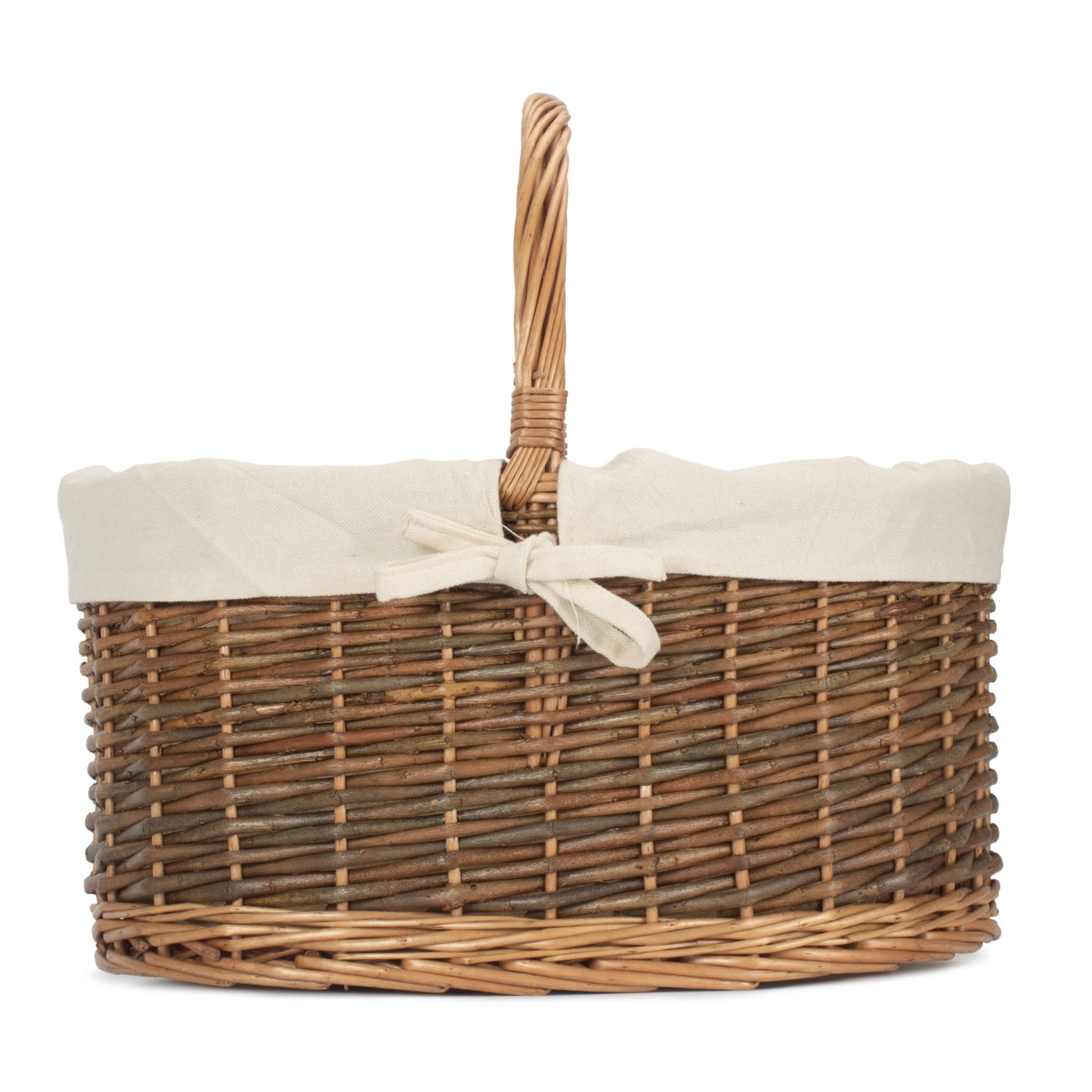 Country Oval Shopper With White Lining