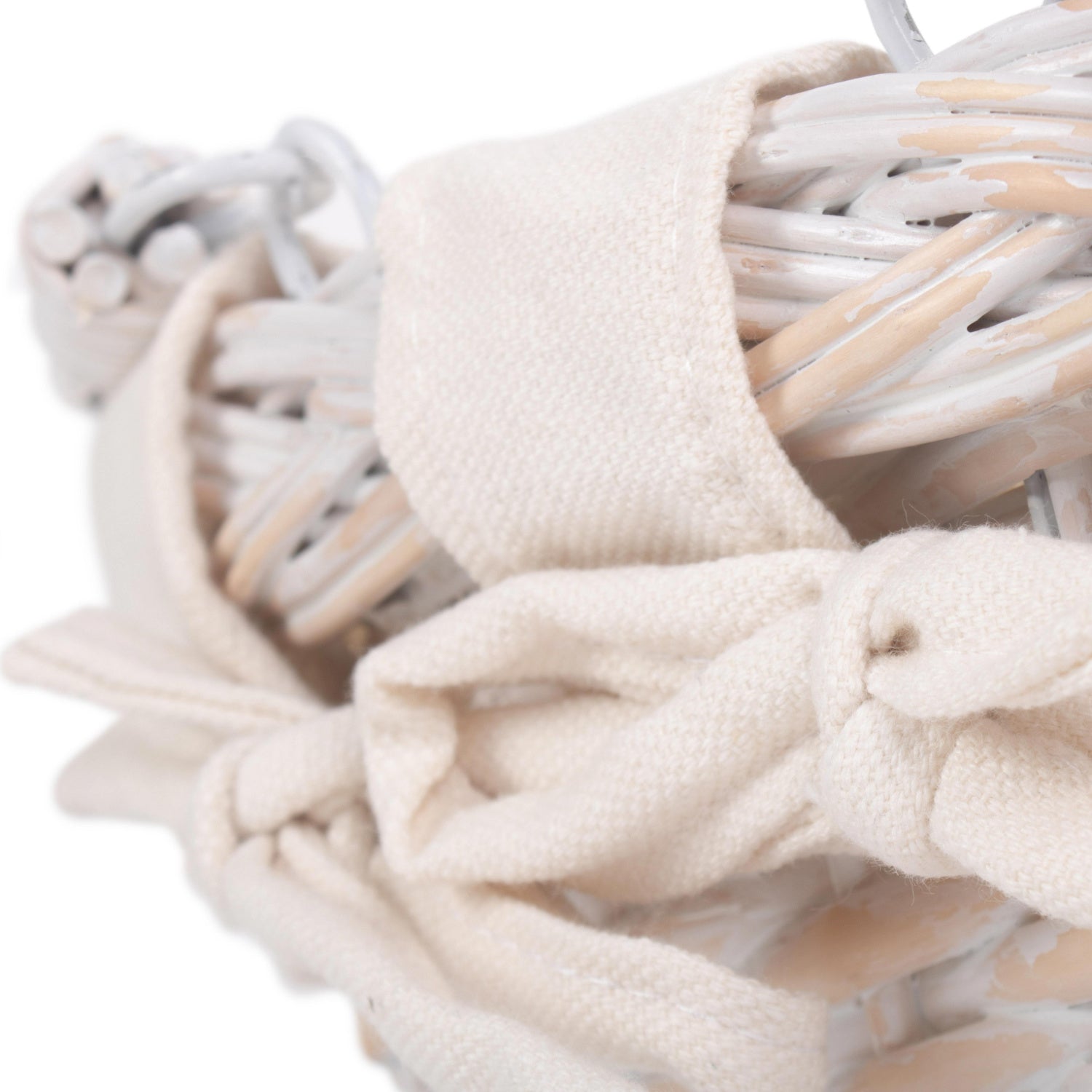 Small White Swing Handle Shopper With White Lining
