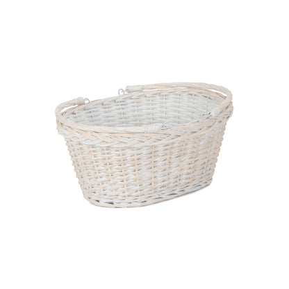 Medium White Swing Handle Shopper