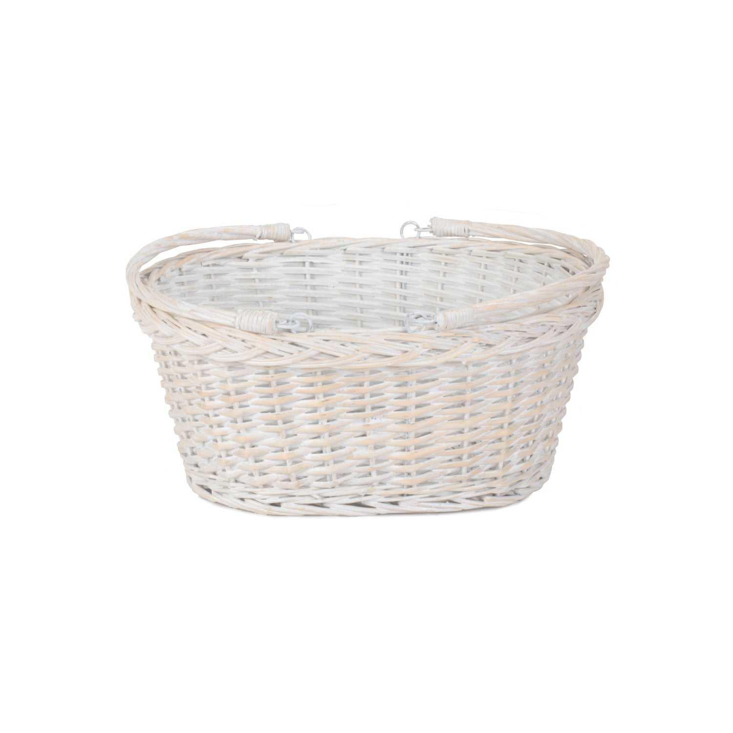 Medium White Swing Handle Shopper