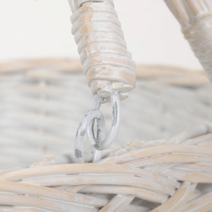 Medium White Swing Handle Shopper