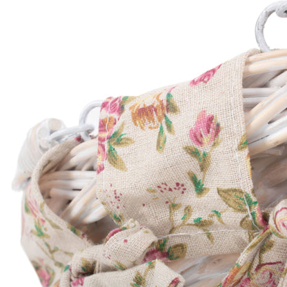 Medium White Swing Handle Shopper - Garden Rose Lining