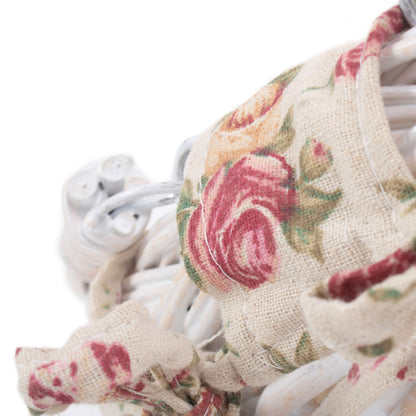Large White Swing Handle Shopper - Garden Rose Lining