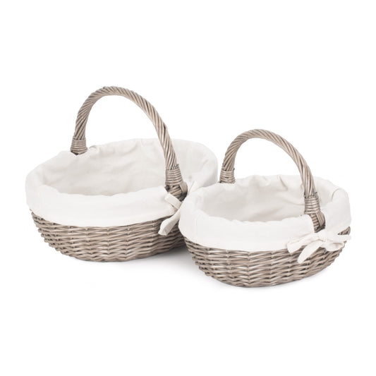Antique Wash Bathroom Shopper Set 2 - Lined
