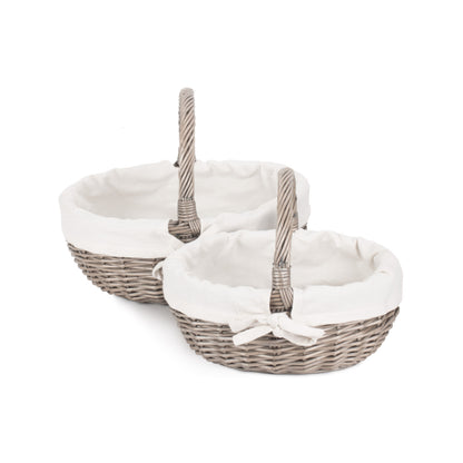 Antique Wash Bathroom Shopper Set 2 - Lined