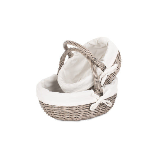 Antique Wash Bathroom Shopper Set 2 - Lined