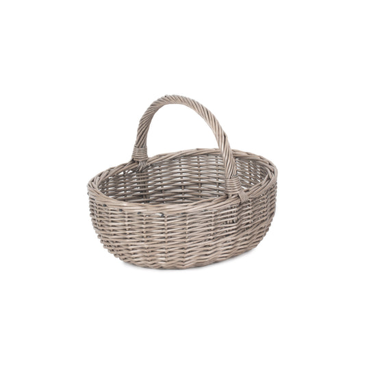 Large Antique Wash Bathroom Shopper - Unlined