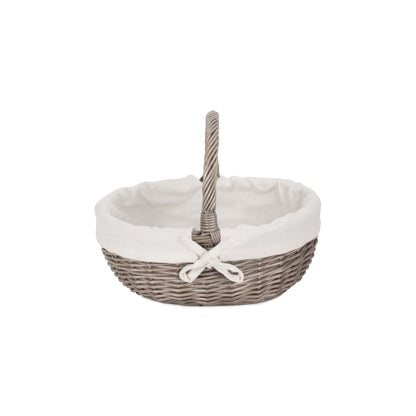 Large Antique Wash Bathroom Shopper - Lined