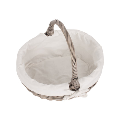 Large Antique Wash Bathroom Shopper - Lined