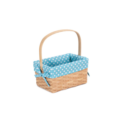 Chipwood Swing Handle Basket With Blue Lining