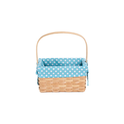 Chipwood Swing Handle Basket With Blue Lining