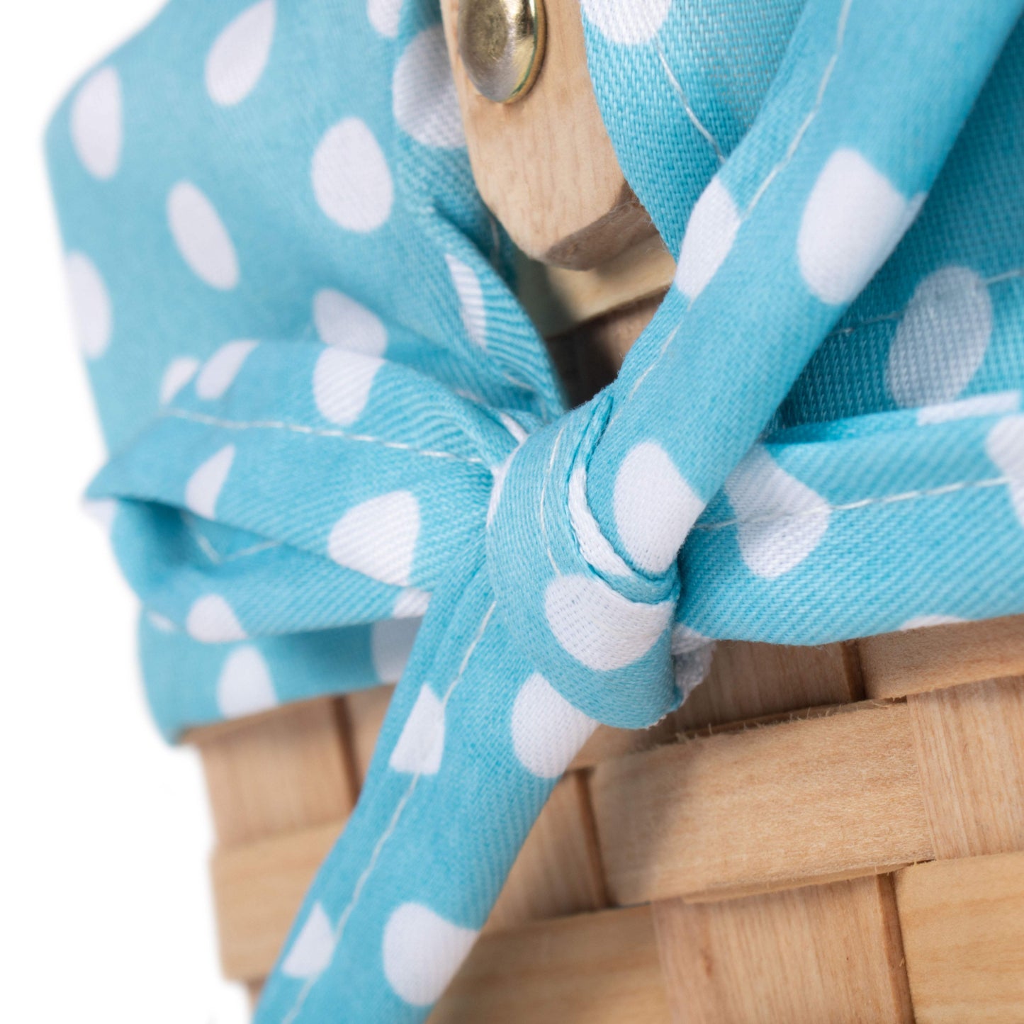 Chipwood Swing Handle Basket With Blue Lining