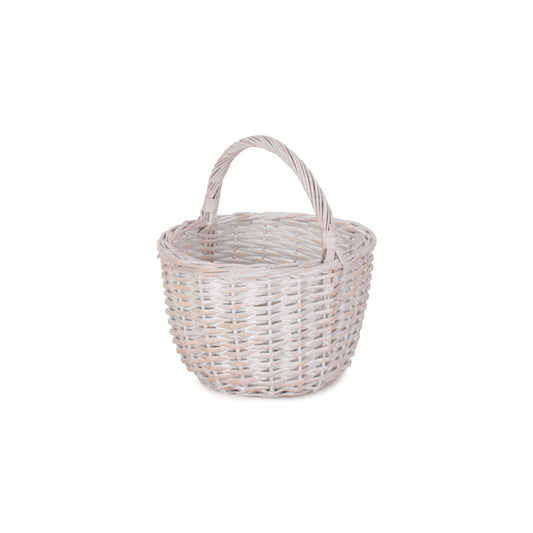 Round White Wash Shopper