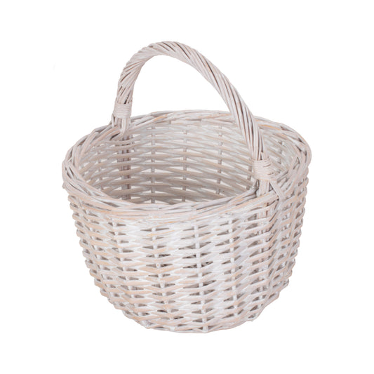 Round White Wash Shopper