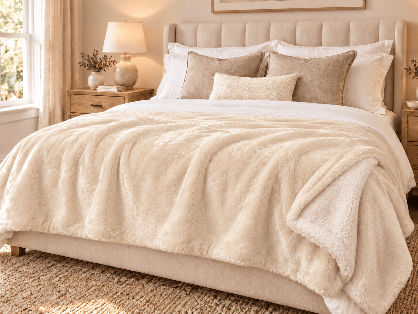 Homestead Textiles Luxury Sherpa Throw