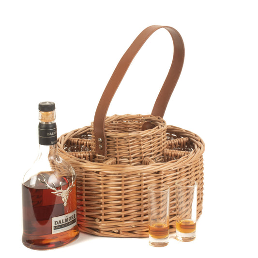 Round Whisky Celebration Carrier With 8 Glasses