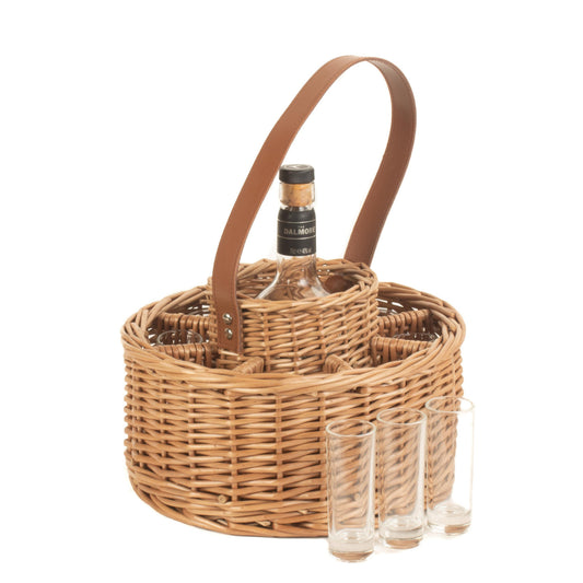 Round Whisky Celebration Carrier With 8 Glasses