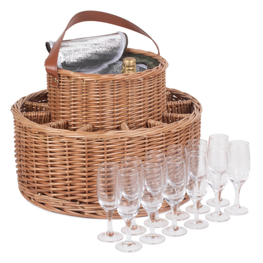 Green Tweed Chilled Garden Party Basket