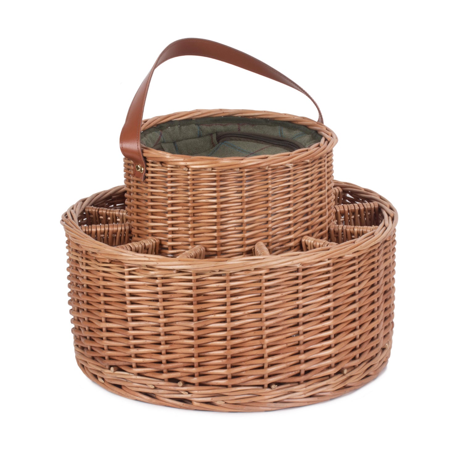 Green Tweed Chilled Garden Party Basket