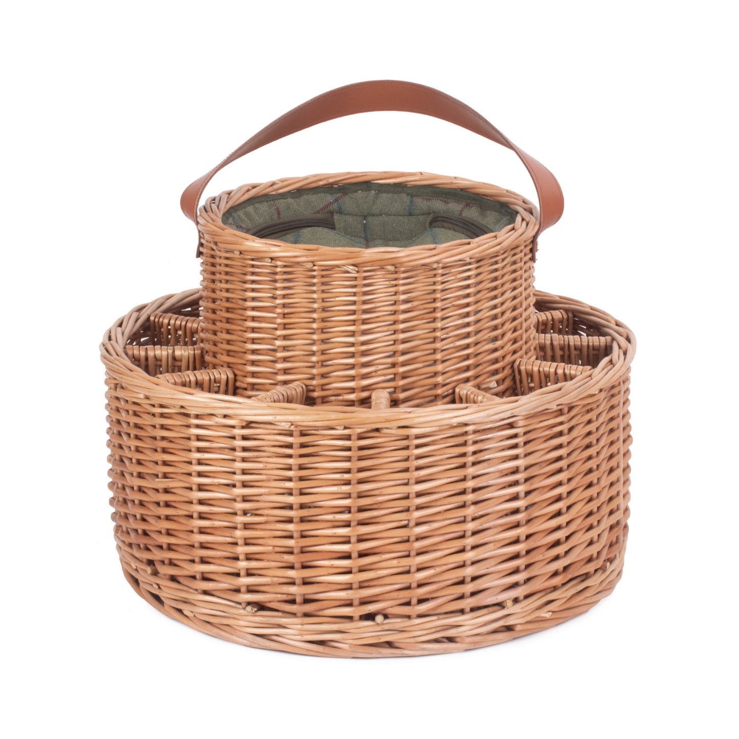 Green Tweed Chilled Garden Party Basket